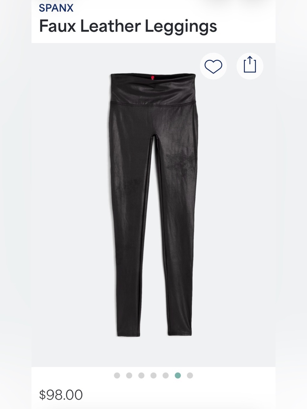 SPANX Faux Leather Leggings - Black